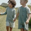 Little Dutch Marškiniai trumpomis rankovėmis ´Forest Žalias Stripe´ - 80