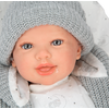 Arias Reborn kūdikėlis su pilkais rūbeliais, Daniela, 45 cm