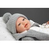 Arias Reborn kūdikėlis su pilkais rūbeliais, Daniela, 45 cm