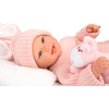 Arias Reborn lėlė kūdikėlis rožiniais rūbeliais, Lucia, 45 cm