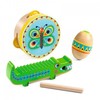 Djeco Animambo Muzikos instrumentų rinkinys: tamburinas, marakasas, guiro ( DJ06031 )