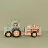 Little Dutch Medinis traktoriukas su priekaba ir gyvūnais