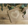 PartyDeco Albumas knyga svečių palinkėjimams Širdelė 20,5x20,5 cm, 22 psl ruda