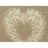 PartyDeco Albumas knyga svečių palinkėjimams Širdelė 20,5x20,5 cm, 22 psl ruda