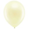PartyDeco Balionai blizgus kreminiai, 30cm, 10vnt