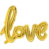 PartyDeco Balionai LOVE auksiniai 73x59cm