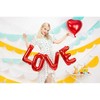 PartyDeco Balionai LOVE raudoni 140x35cm