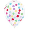 PartyDeco Balionai su konfeti "Margi rutuliukai" 30 cm, 6vnt