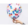 PartyDeco Balionai su konfeti "Margi rutuliukai" 30 cm, 6vnt