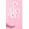PartyDeco Balionai su konfeti "Sidabrinės žvaigždės" 30 cm