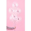 PartyDeco Balionai su konfeti "Sidabriniai rutuliukai" 30 cm, 6vnt
