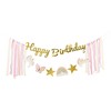 PartyDeco Girlianda Happy Birthday Vienaragiai, 230x17.5 cm