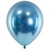 PartyDeco Blizgantys balionai mėlyni, 30cm, 10vnt