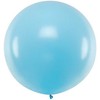PartyDeco Didelis apvalus balionas 1m, melsvas