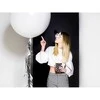 PartyDeco Didelis apvalus balionas 1m, pastelinis baltas