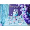 Party Deco PartyDeco Folinė kutų užuolaida dekoracijoms, Spalva: Žydra