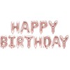 Party Deco PartyDeco Foliniai balionai "HAPPY BIRTHDAY" rožinio aukso 35cm