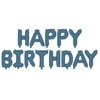 PartyDeco Foliniai balionai "HAPPY BIRTHDAY" , mėlyni 35cm