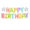 PartyDeco Foliniai balionai "HAPPY BIRTHDAY" margi pasteliniai
