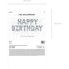 Party Deco PartyDeco Foliniai balionai "HAPPY BIRTHDAY" sidabriniai