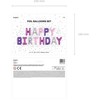 Party Deco PartyDeco Foliniai balionai "HAPPY BIRTHDAY" , violetiniai 35cm