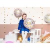 PartyDeco Folinis apvalus balionas "Happy birthday"