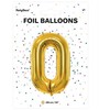 PartyDeco Folinis balionas "0" auksinis, 86 cm