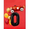 PartyDeco Folinis balionas "0" juodas, 86 cm