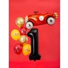 PartyDeco Folinis balionas "1" juodas, 86 cm