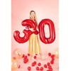 PartyDeco Folinis balionas "1" raudonas, 86 cm