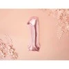 PartyDeco Folinis balionas "1" rožinio aukso, 35 cm