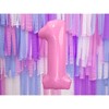 PartyDeco Folinis balionas "1" rožinis, 86 cm