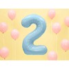Party Deco PartyDeco Folinis balionas "2" melsvas, 86 cm