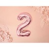 PartyDeco Folinis balionas "2" rožinio aukso, 35 cm