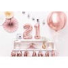 PartyDeco Folinis balionas "2" rožinio aukso, 35 cm