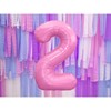 PartyDeco Folinis balionas "2" rožinis, 86 cm