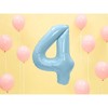 Party Deco PartyDeco Folinis balionas "4" melsvas, 86 cm