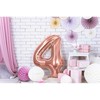 PartyDeco Folinis balionas "4" rožinio aukso, 86 cm