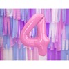 PartyDeco Folinis balionas "4" rožinis, 86 cm
