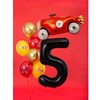 PartyDeco Folinis balionas "5" juodas, 86 cm