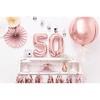 PartyDeco Folinis balionas "5" rožinio aukso, 35 cm