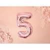 PartyDeco Folinis balionas "5" rožinio aukso, 35 cm
