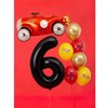 PartyDeco Folinis balionas "6" juodas, 86 cm
