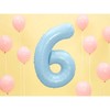 Party Deco PartyDeco Folinis balionas "6" melsvas, 86 cm