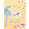 Party Deco PartyDeco Folinis balionas "6" melsvas, 86 cm