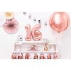 PartyDeco Folinis balionas "6" rožinio aukso, 35 cm