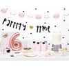 PartyDeco Folinis balionas "6" rožinio aukso, 35 cm