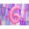 PartyDeco Folinis balionas "6" rožinis, 86 cm