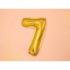 PartyDeco Folinis balionas "7" auksinis, 35 cm