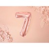 PartyDeco Folinis balionas "7" rožinio aukso, 35 cm